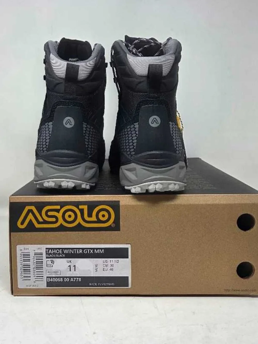 New 11.5 Asolo Tahoe Winter GTX Gore-Tex hiking boots in black